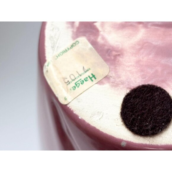 Mauve Pink Crane Embossed XL Tall Vintage Midcentury Royal Haeger Vintage Vase - Picture 7 of 10